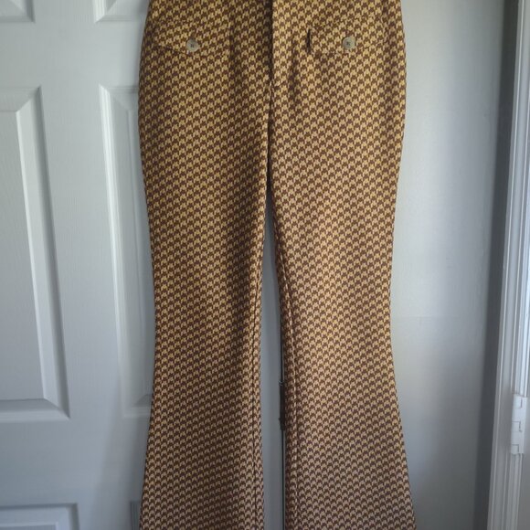 Anthropologie - the essential flare trousers - high rise (tan/brown) - size 8 - Picture 2 of 6